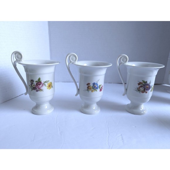 Rare Vintage Kaiser West Germany Porcelain Footed Tea Coffee Cappuccino Mug Cup - Picture 4 of 12